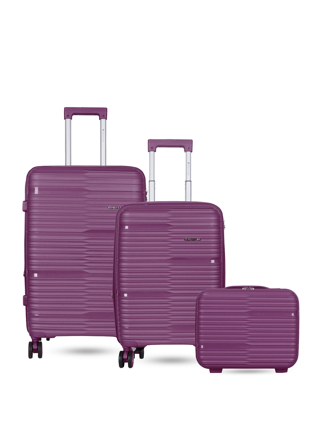 

Polo Class Set Of 2 Textured Hard-Sided Trolley Suitcase, Purple