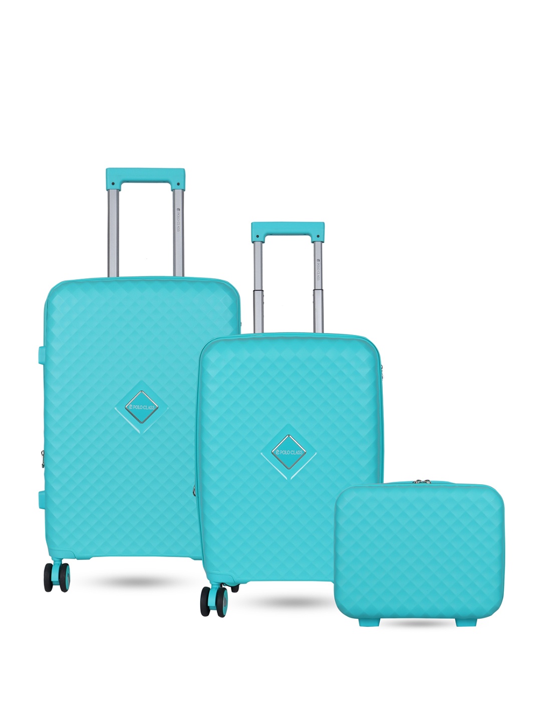 

Polo Class Set Of 2 Textured Hard-Sided Trolley Suitcases, Sea green