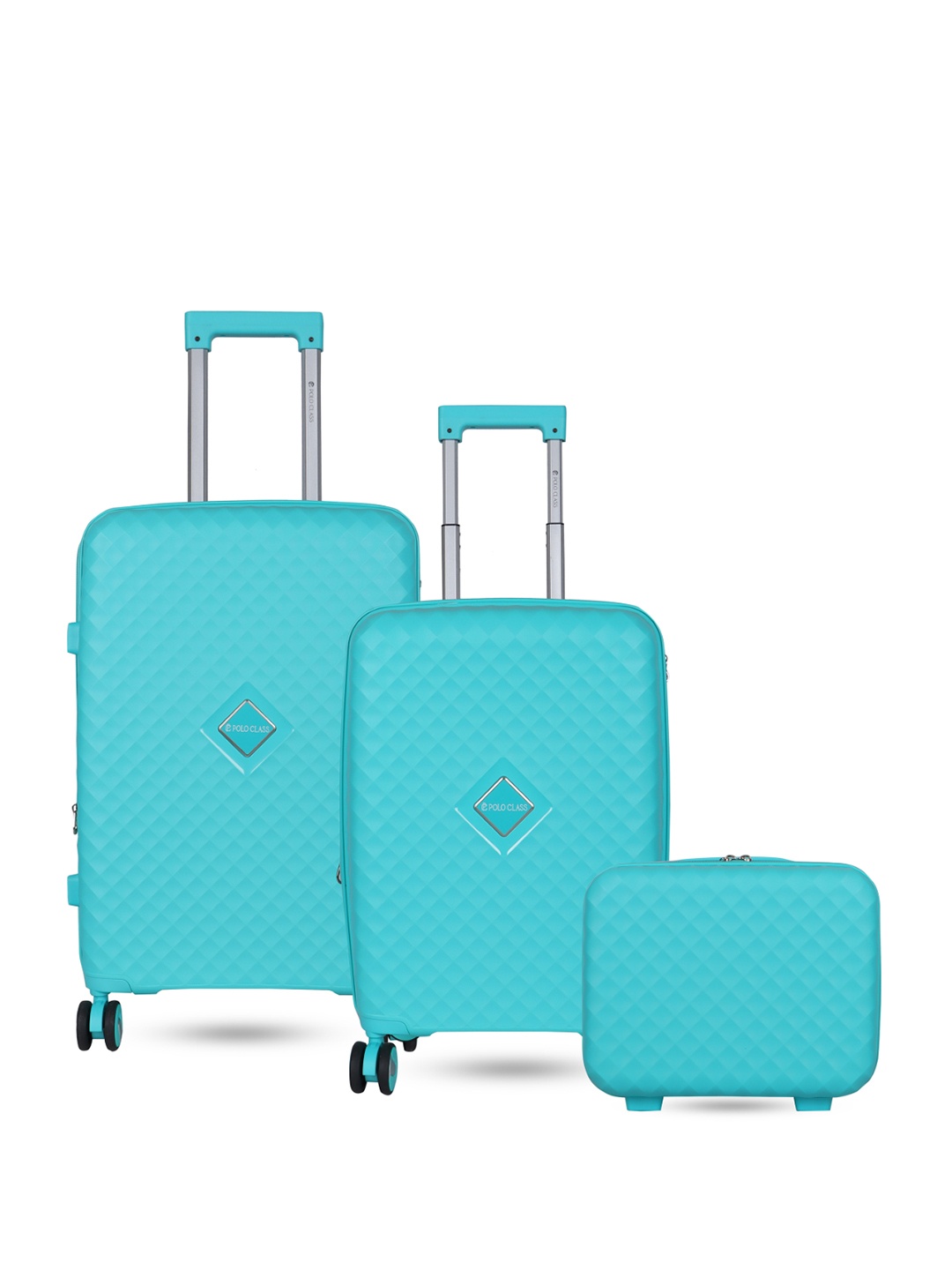 

Polo Class Set Of 2 Textured Hard-Sided Trolley Suitcases, Sea green