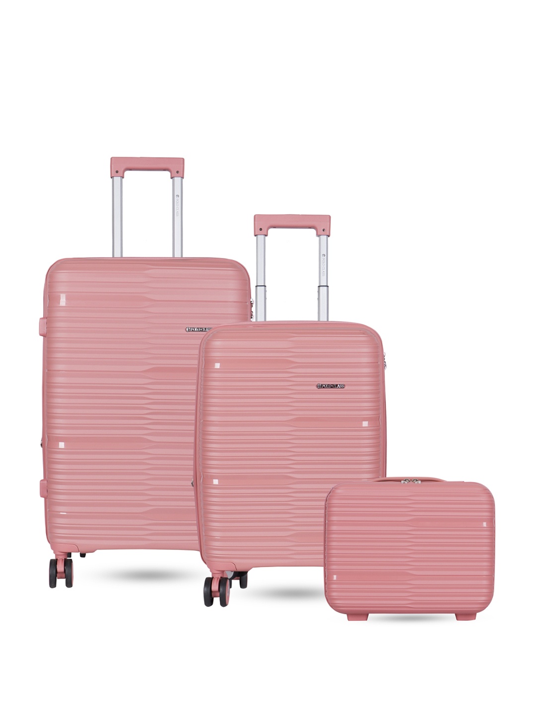 

Polo Class Set Of 2 Hard-Sided Large & Medium Trolley Bag, Pink