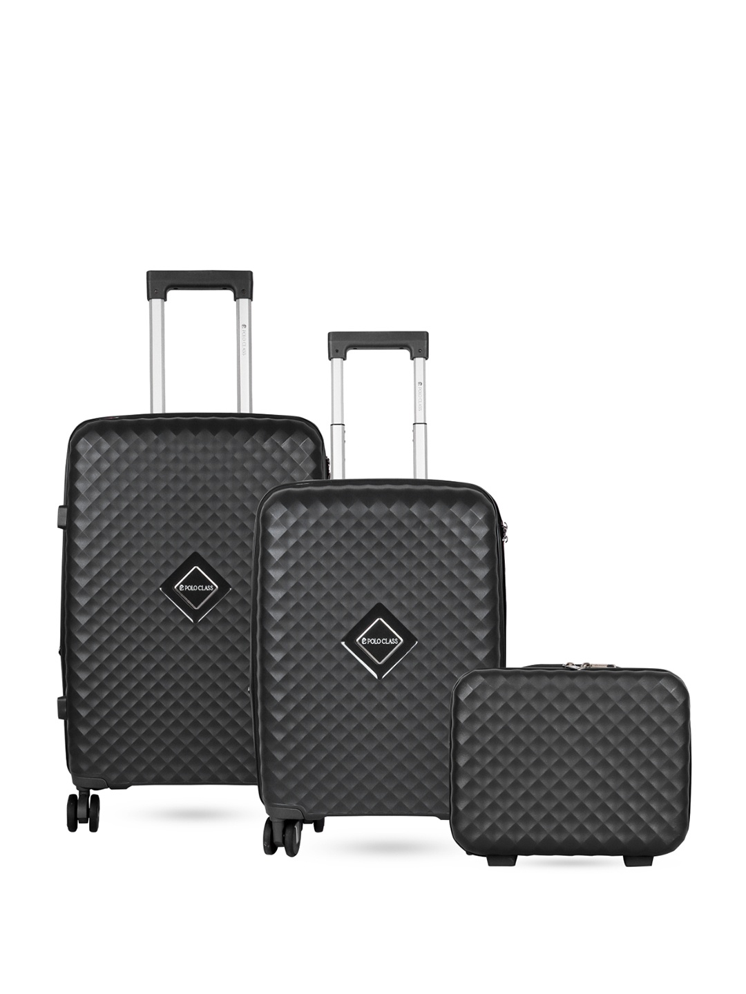 

Polo Class Set Of 2 Hard-Sided Large & Medium Trolley Bag, Black