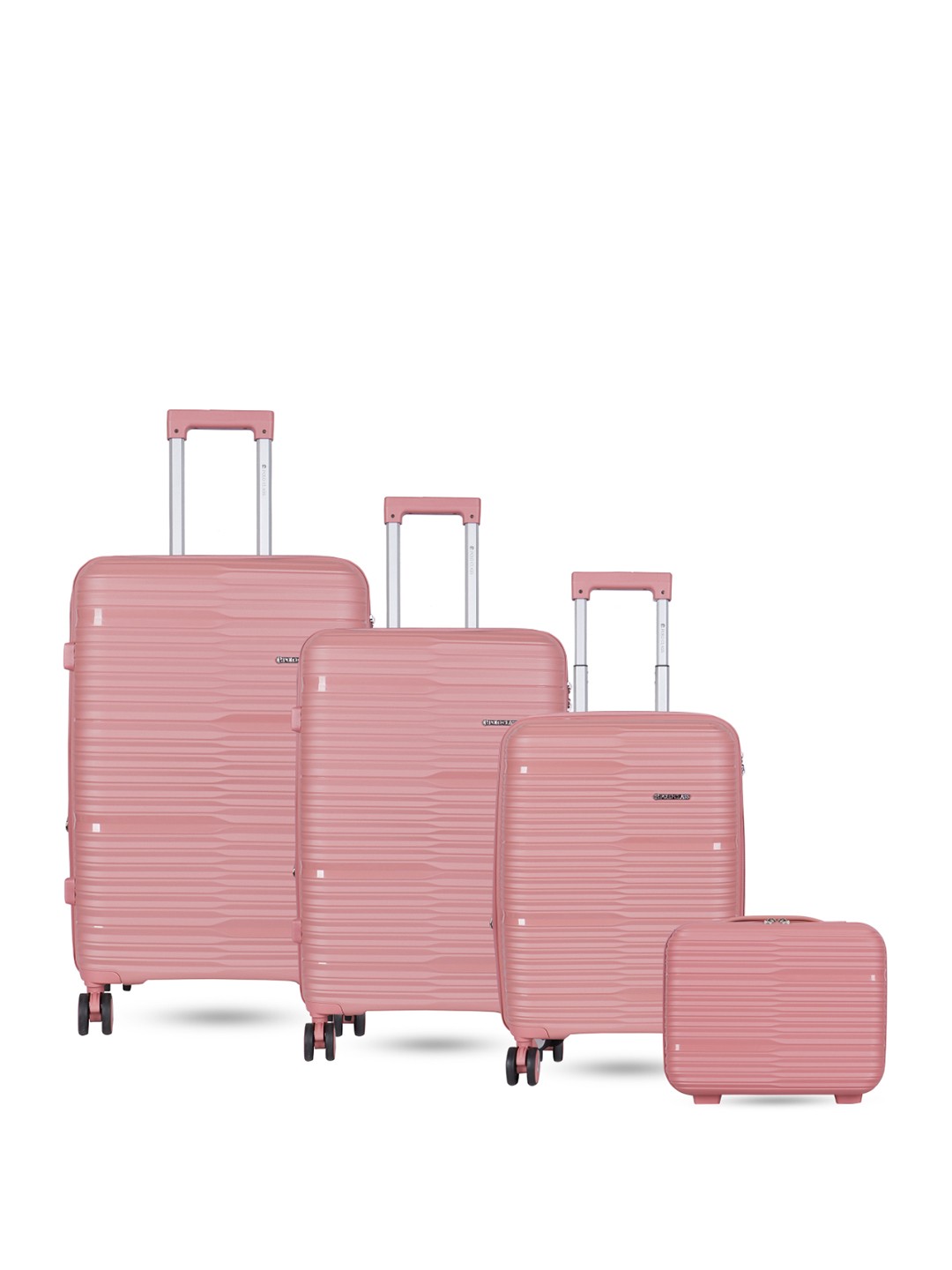 

Polo Class Set Of 3 Hard-Sided Large, Medium & cabin Trolley Bag, Pink