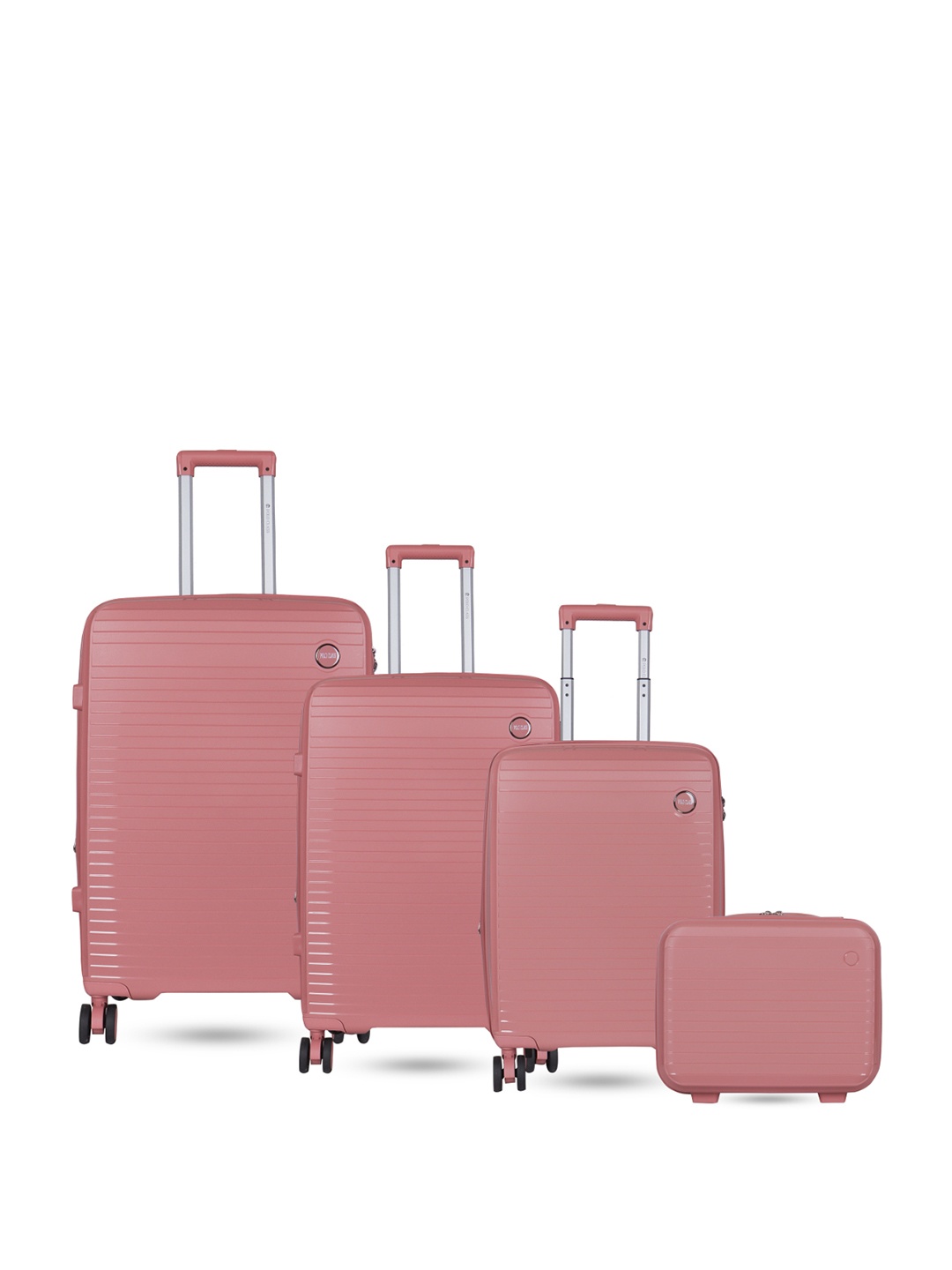 

Polo Class Set Of 3 Hard-Sided Large, Medium & Cabin Trolley Bag, Pink