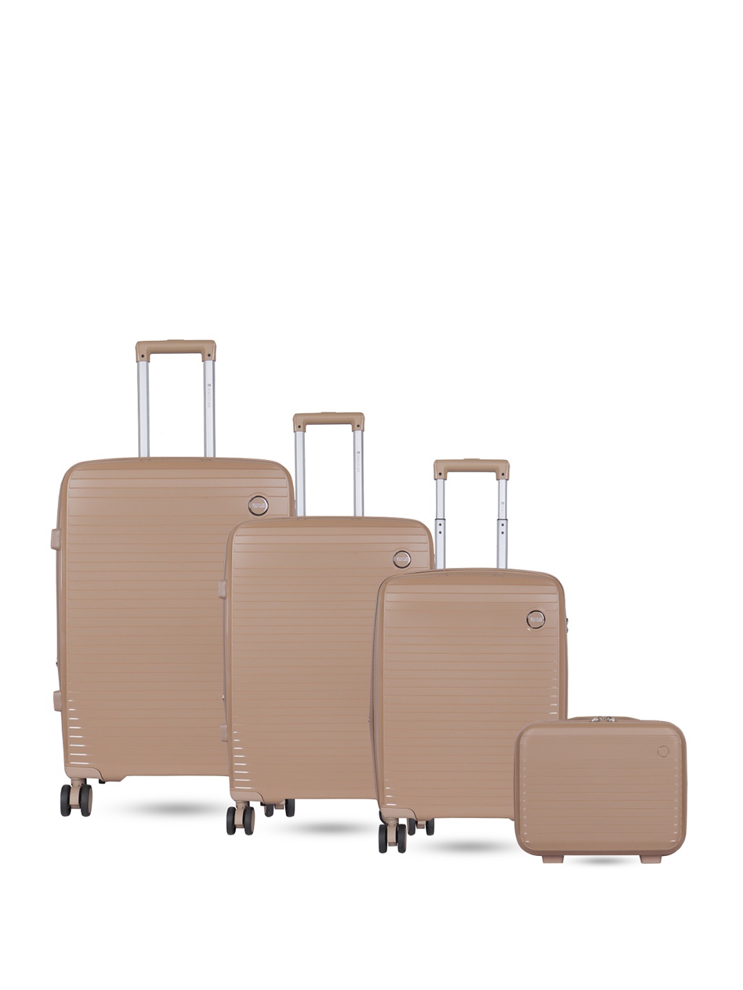 

Polo Class Set Of 3 Hard-Sided Large & Medium Cabin Trolley Bag, Beige