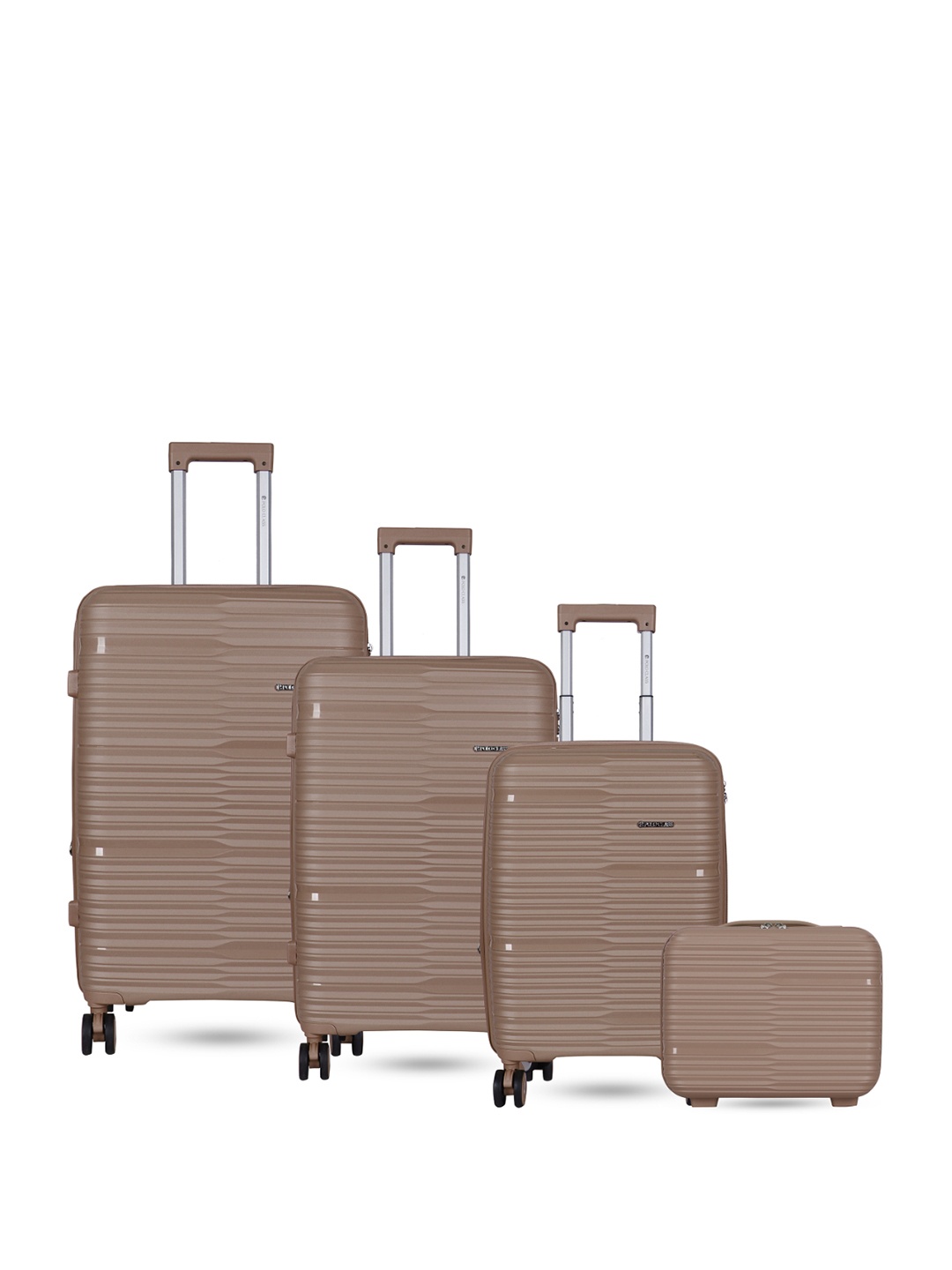 

Polo Class Set Of 3 Hard-Sided Large , Medium & Cabin Trolley Bag With Vanity, Beige
