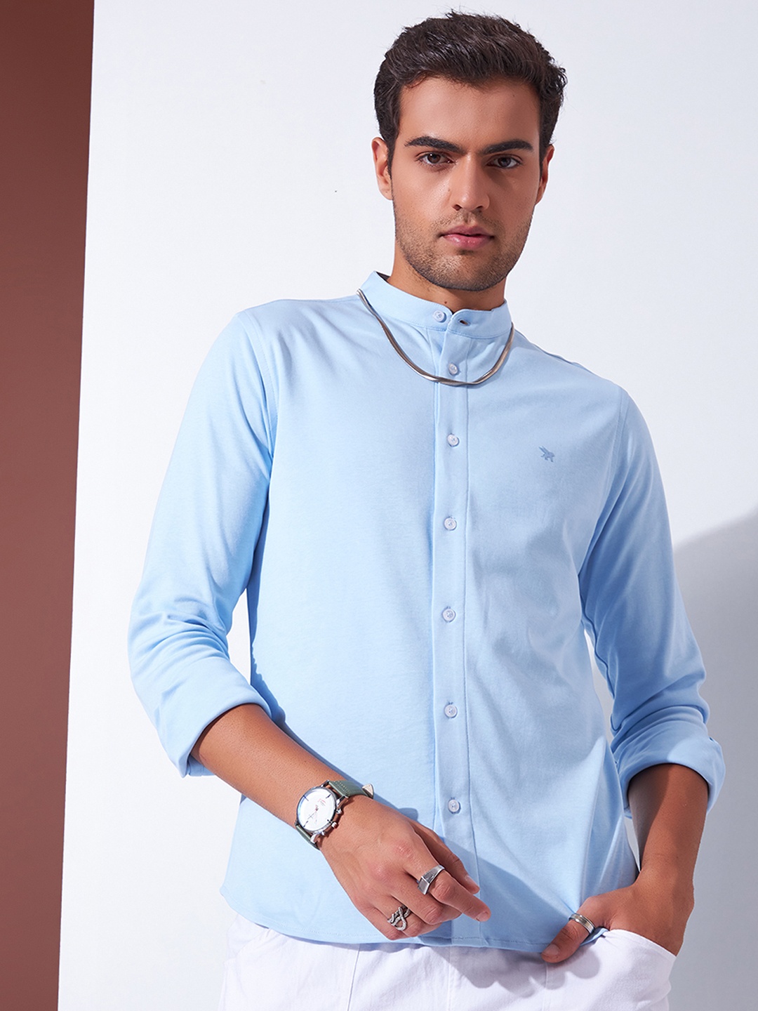 

Markle Moro Men Opaque Casual Shirt, Blue