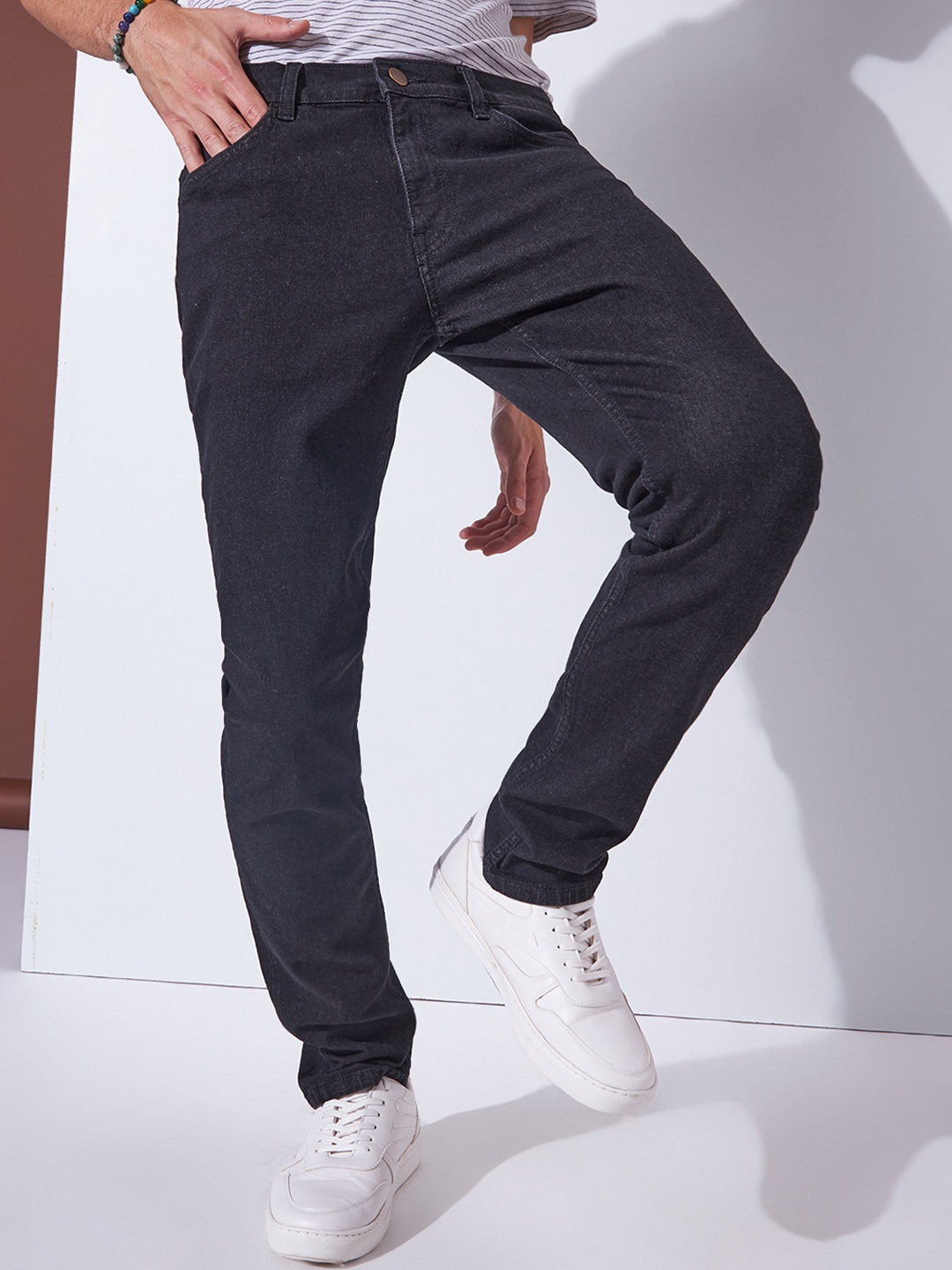 

Markle Moro Men Mid Rise Slim Fit Stretchable Jeans, Black