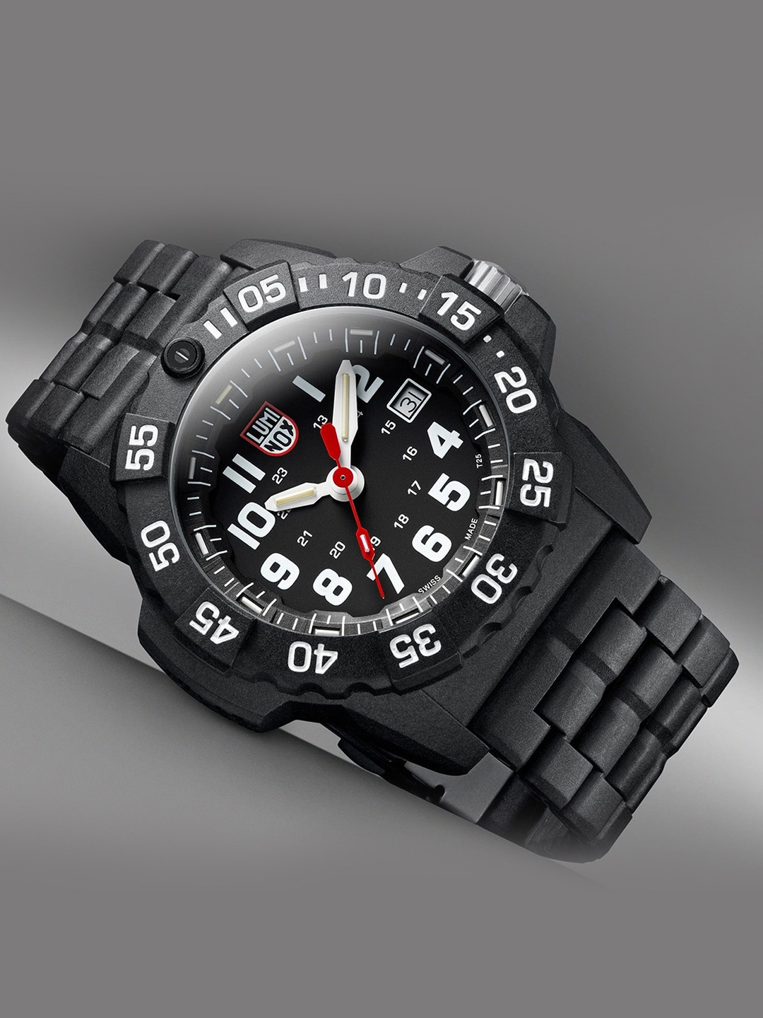 

Luminox Men Dial & Stainless Steel Straps Analogue Multi Function Watch XS.3502.L, Black