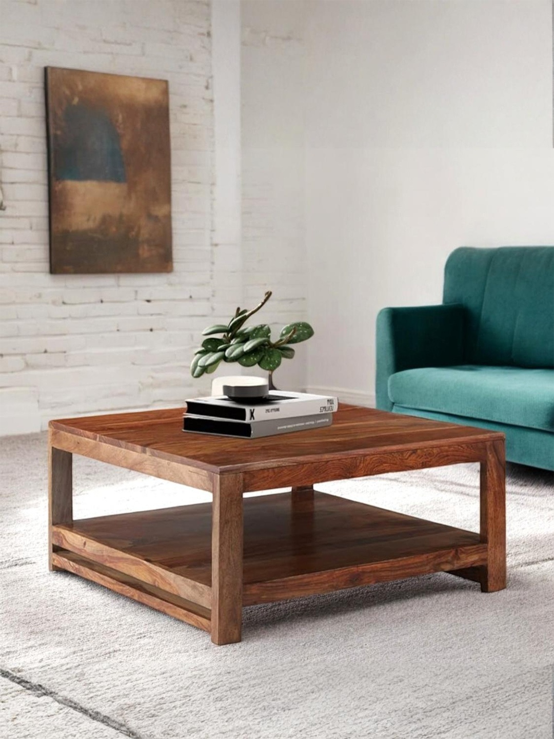 

Ikiriya Coffee Brown Wooden Square Coffee Table