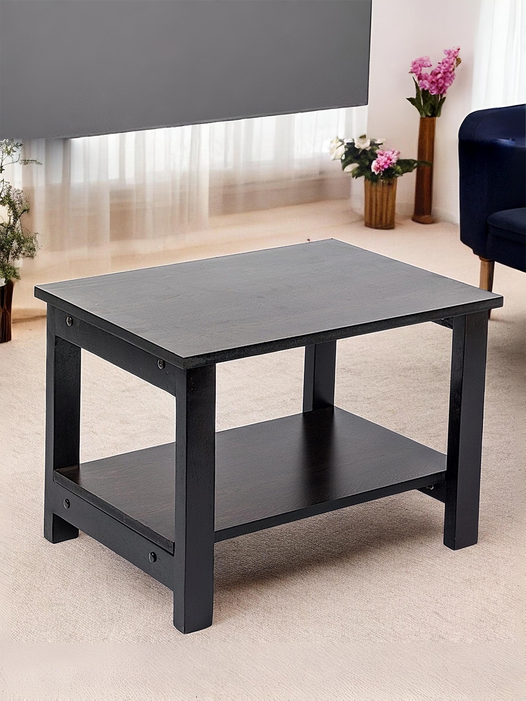 

Ikiriya Black Rectangle Wood Contemporary Coffee Table