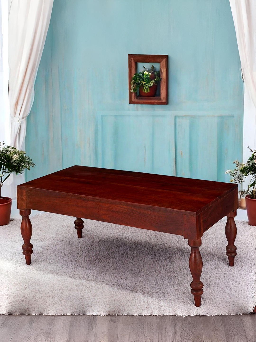 

Ikiriya Red Wooden in Honey Finish Rectangle Coffee Table