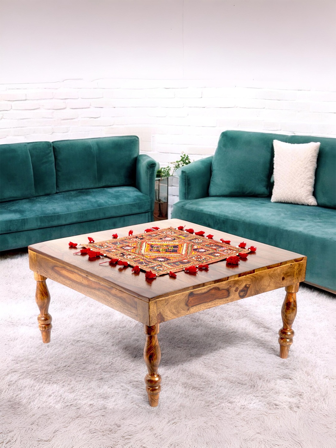 

Ikiriya Coffee Brown Square Sheesham Wood Contemporary Coffee Table