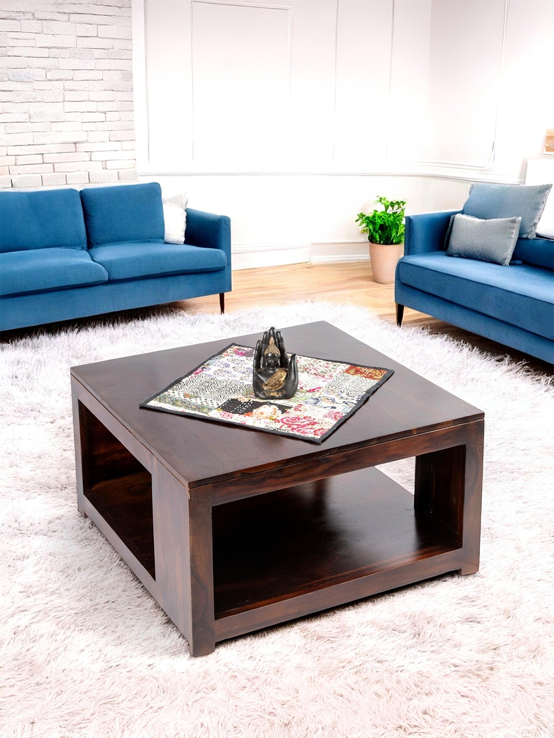 

Ikiriya Brown Square Shaped Sheesham Wooden Contemporary Coffee Table