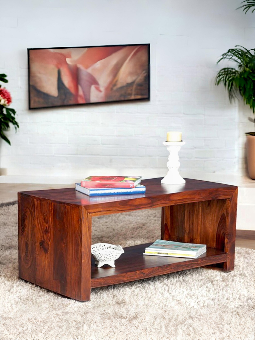 

Ikiriya Brown Rectangle Wood Contemporary Coffee Table