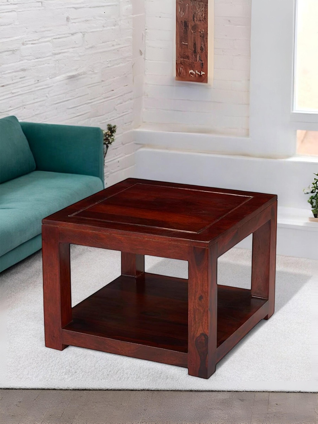 

Ikiriya Red Square Wood Contemporary Coffee Table