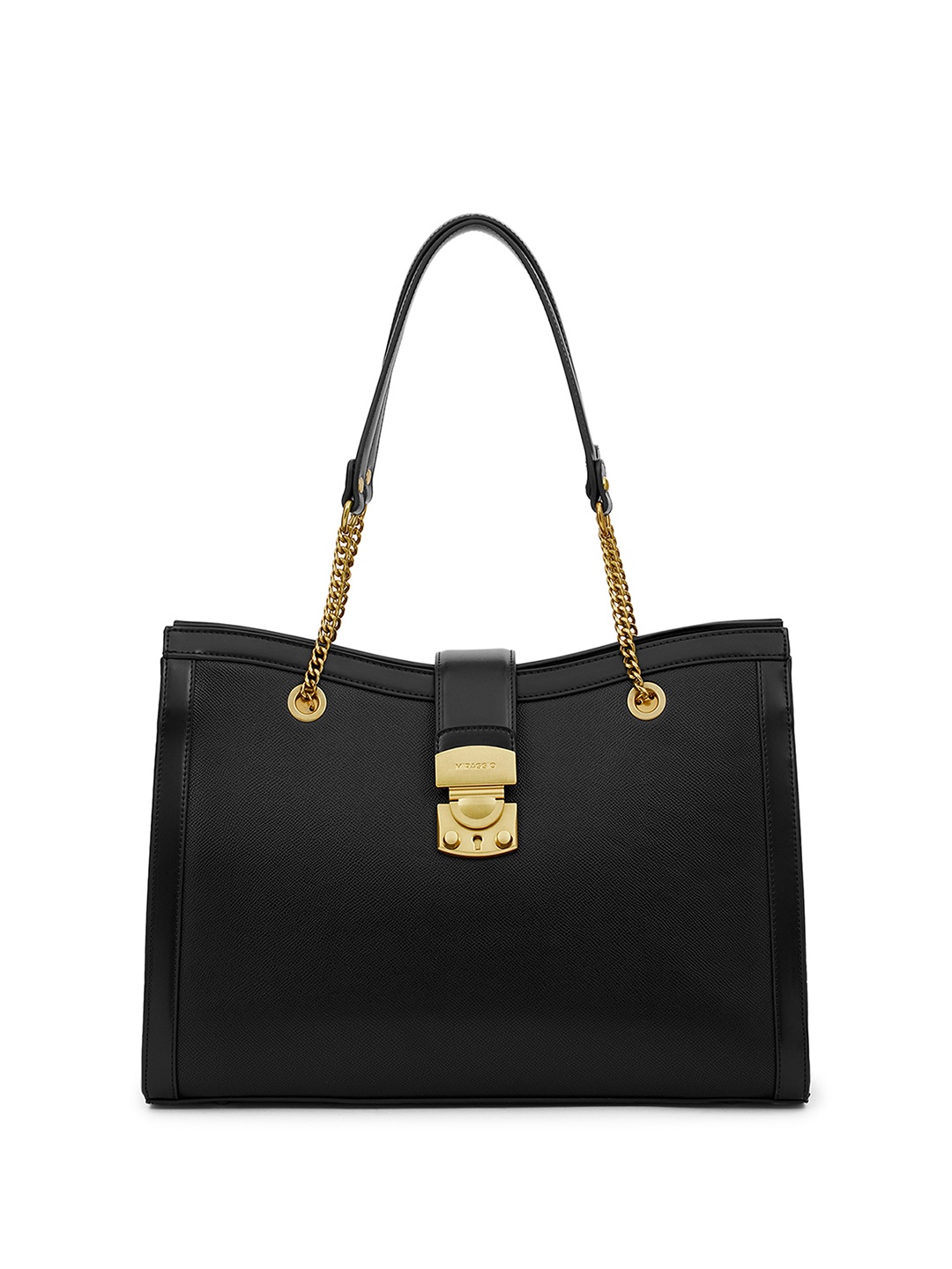 

MIRAGGIO Black PU Selena Tote Bag