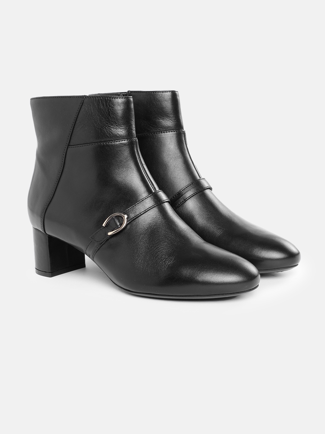 

Geox Women D Pheby 50 A Heeled Leather Boots, Black