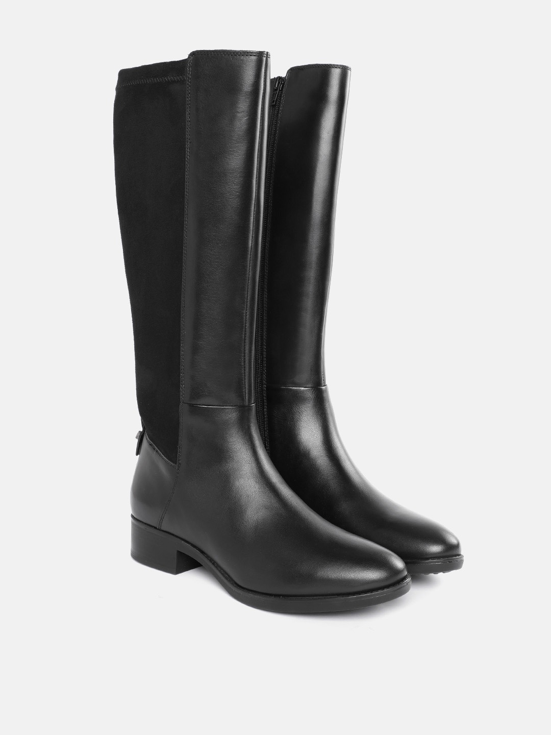 

Geox Women D Felicity D Leather Heeled High-Top Regular Boots, Black