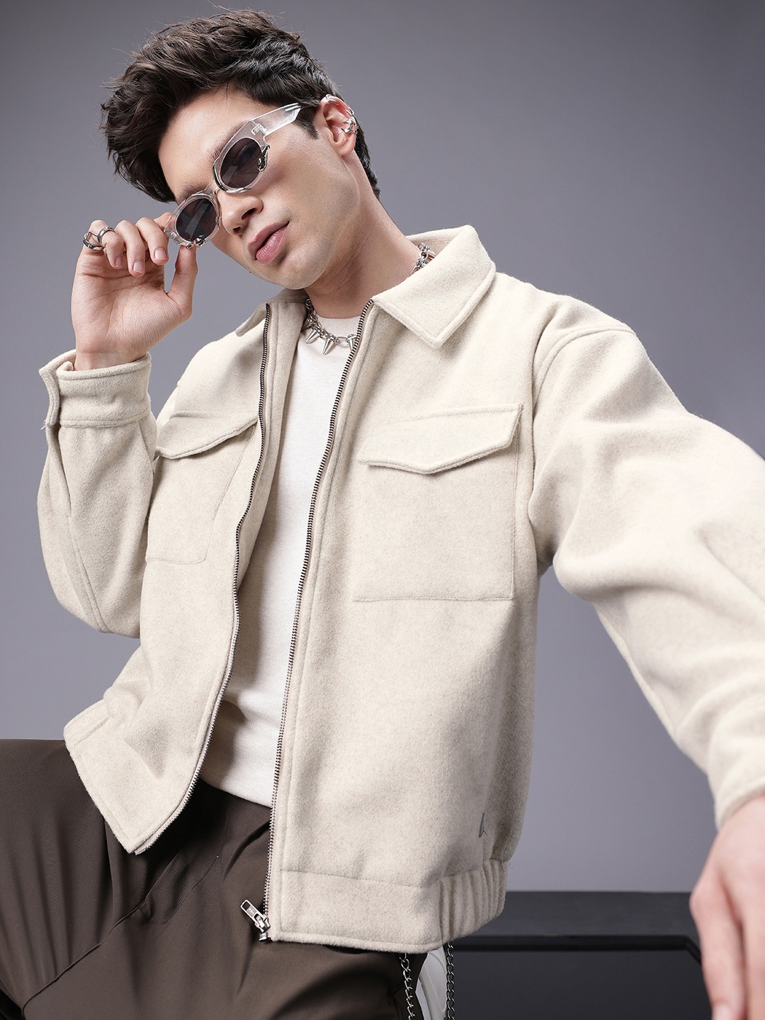

SOKO STREET Tailored Jacket, Beige