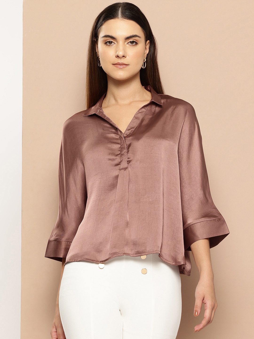 

her by invictus Extended Sleeves Top, Copper