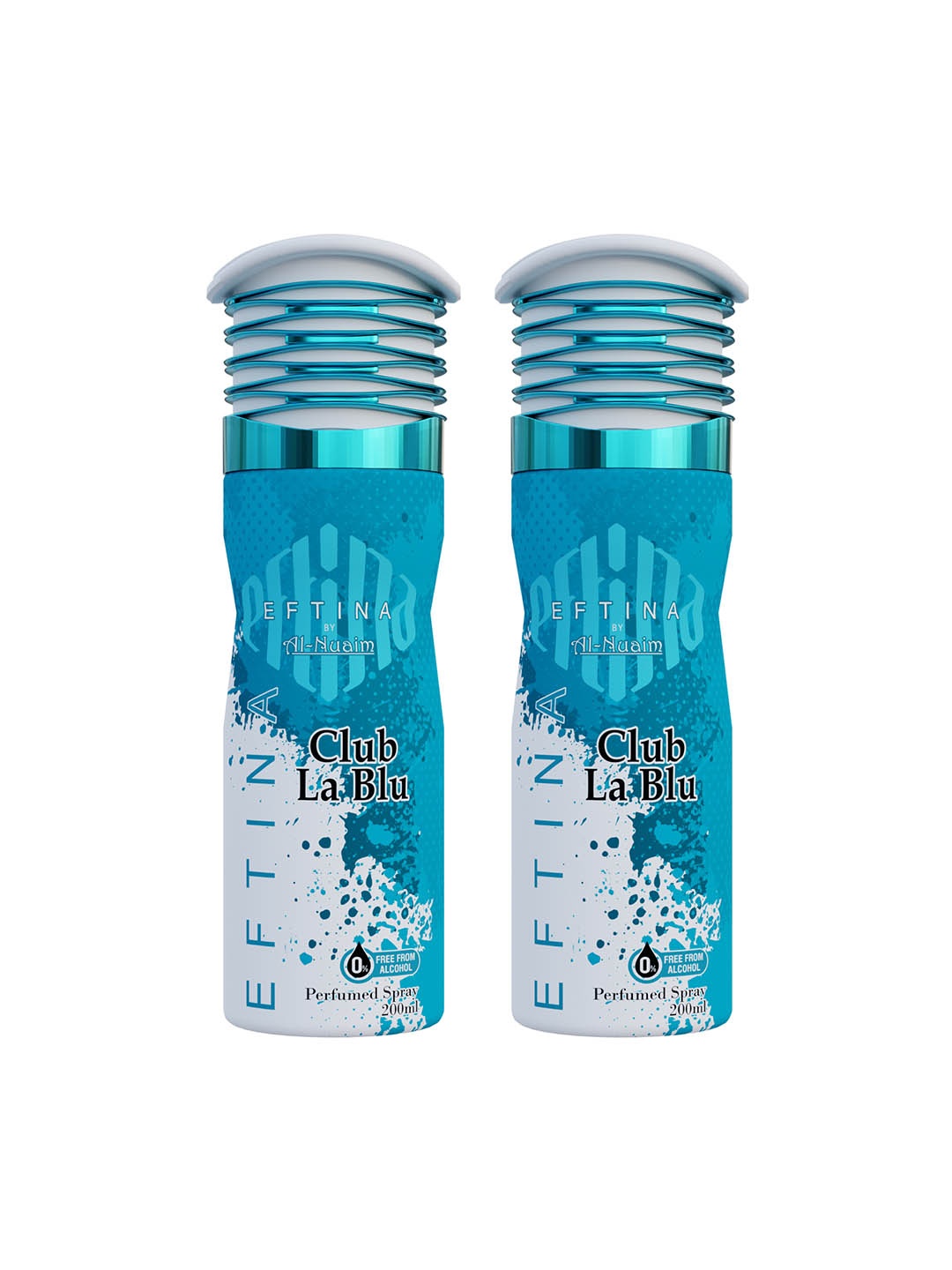 

Al-Nuaim Men Set of 2 Eftina Club La Blu Alcohol Free Long Lasting Deodorant - 200 ml each, Pink