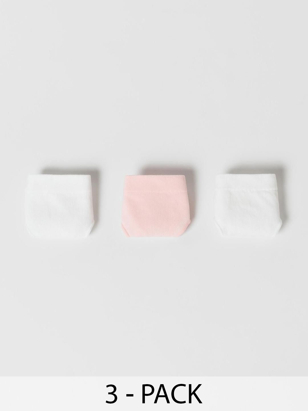 

ZARA Girls Pack of 3 Briefs, Pink