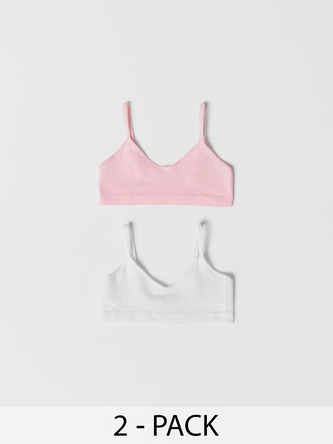 

ZARA Girls Pack of 2 Bra, Pink