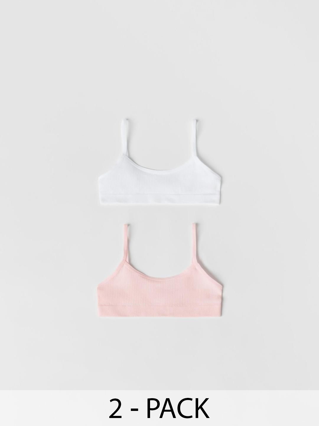 

ZARA Girls Pack of 2 Bra, Pink