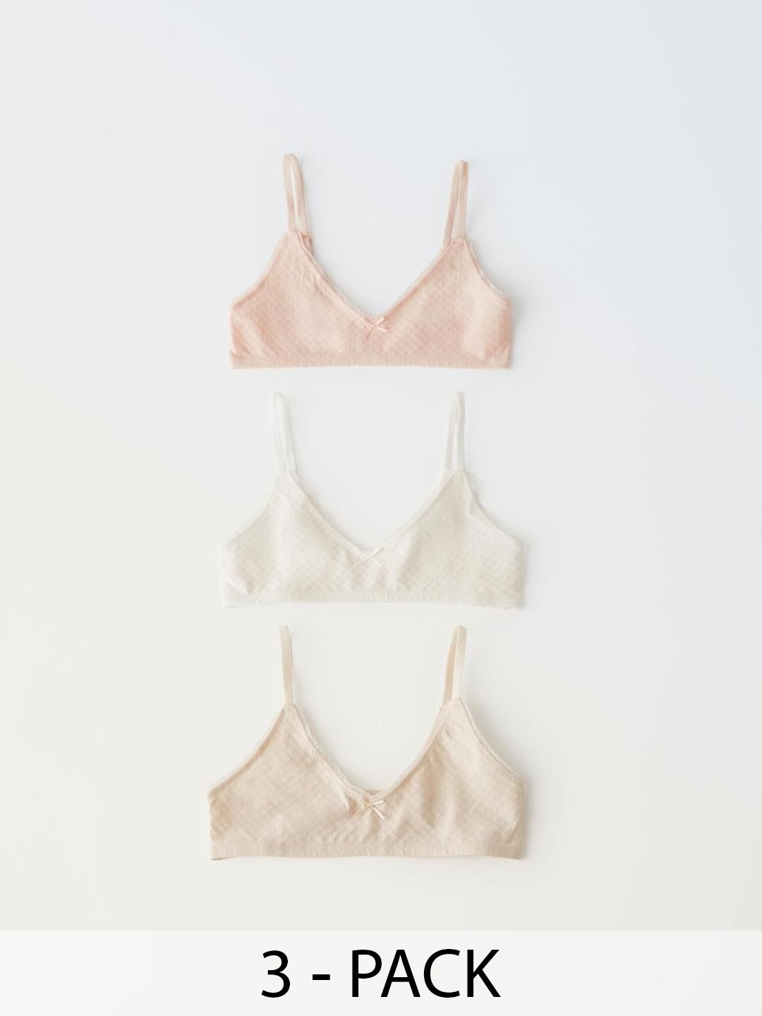 

ZARA Girls Pack of 3 Bra, Multi