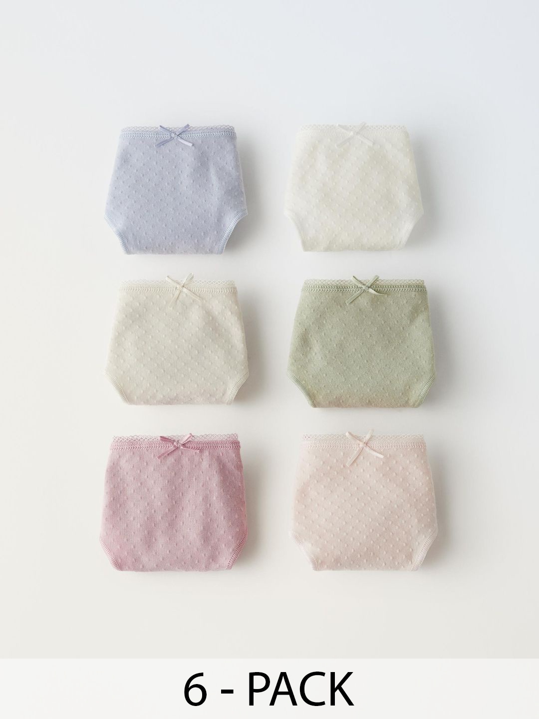 

ZARA Girls Pack of 6 Briefs, Multi