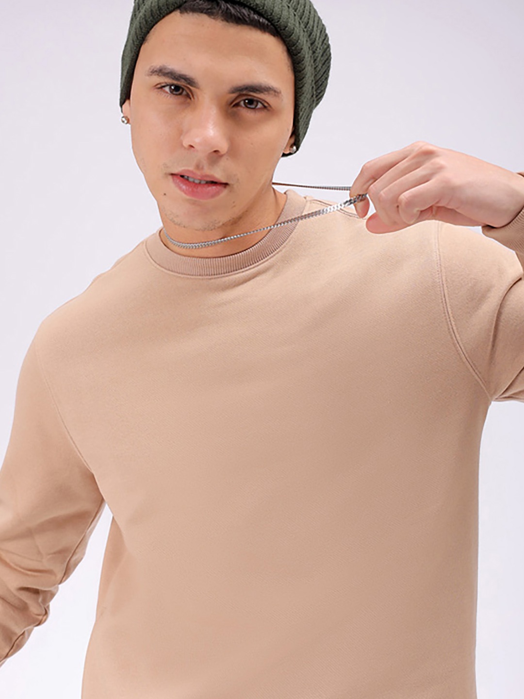 

The Indian Garage Co Mens winter Sweatshirt, Beige