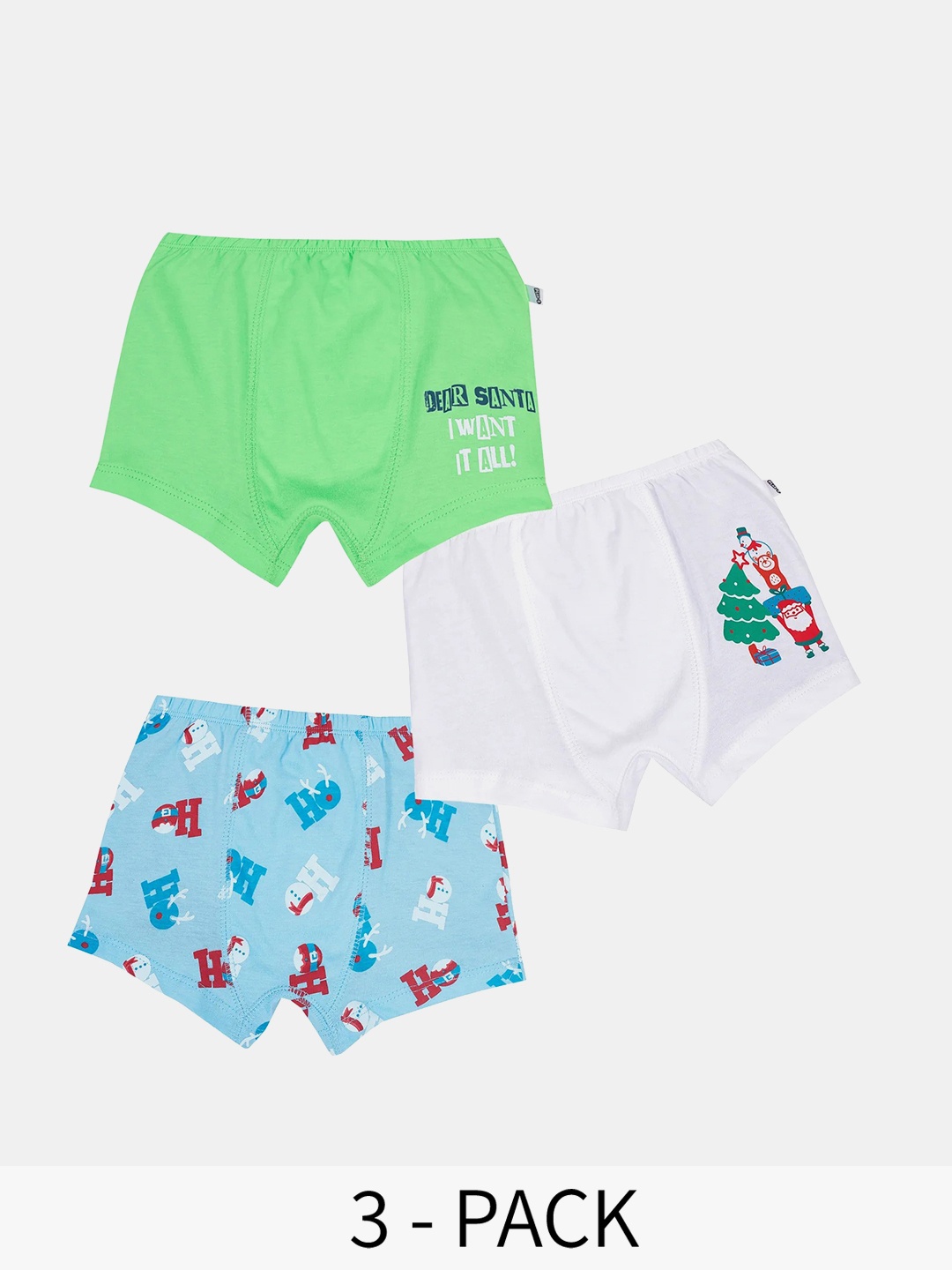 

You Got Plan B Boys Pack Of 3 Printed Anti Bacterial Cotton Boxers BB-AllIWant: 2-4, White
