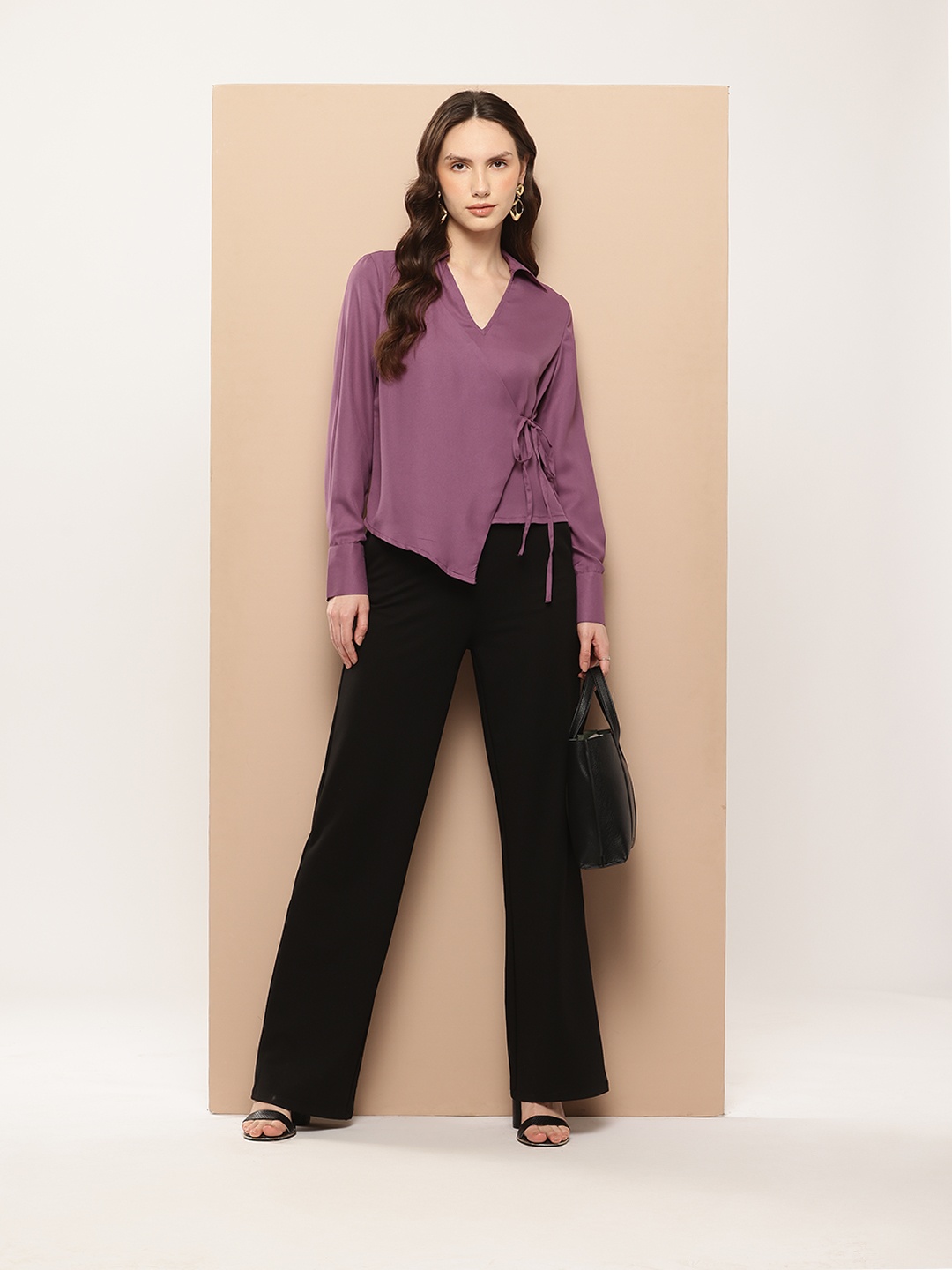 

her by invictus Wrap Top, Purple