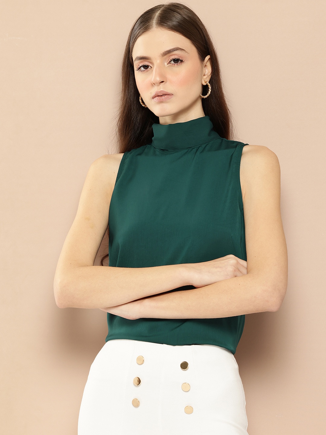 

her by invictus High Neck Top, Green