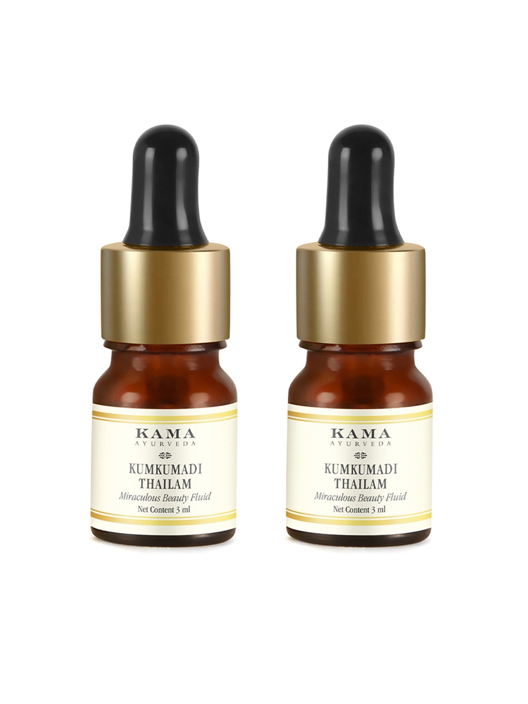 

KAMA AYURVEDA 2Pcs Kumkumadi Thailam Night Serum - 3ml each, Brown