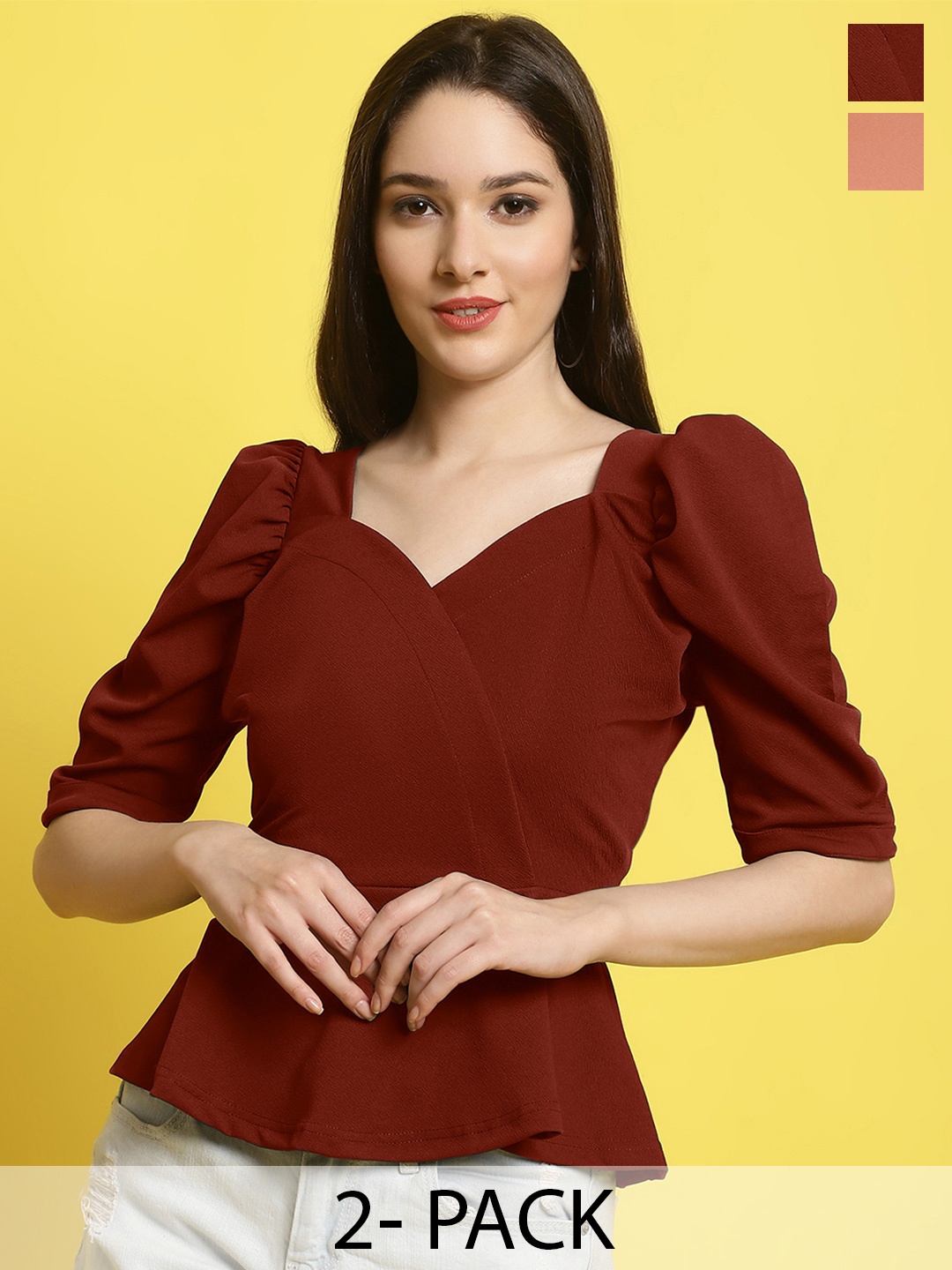 

Metronaut Sweetheart Neck Crop Top, Multi