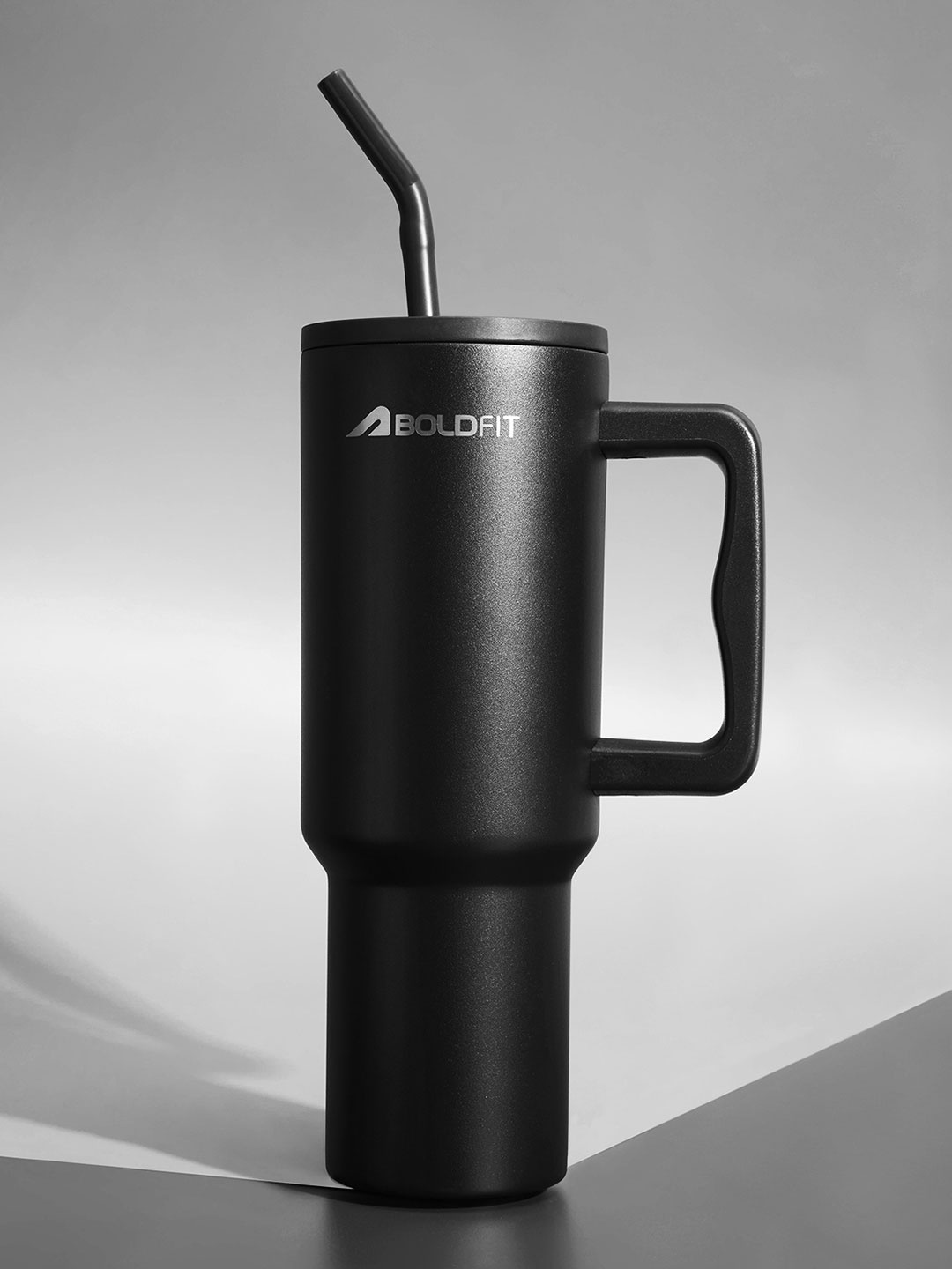 

BOLDFIT Black Stainless Steel Double Wall Vacuum Water Bottle 1.2L