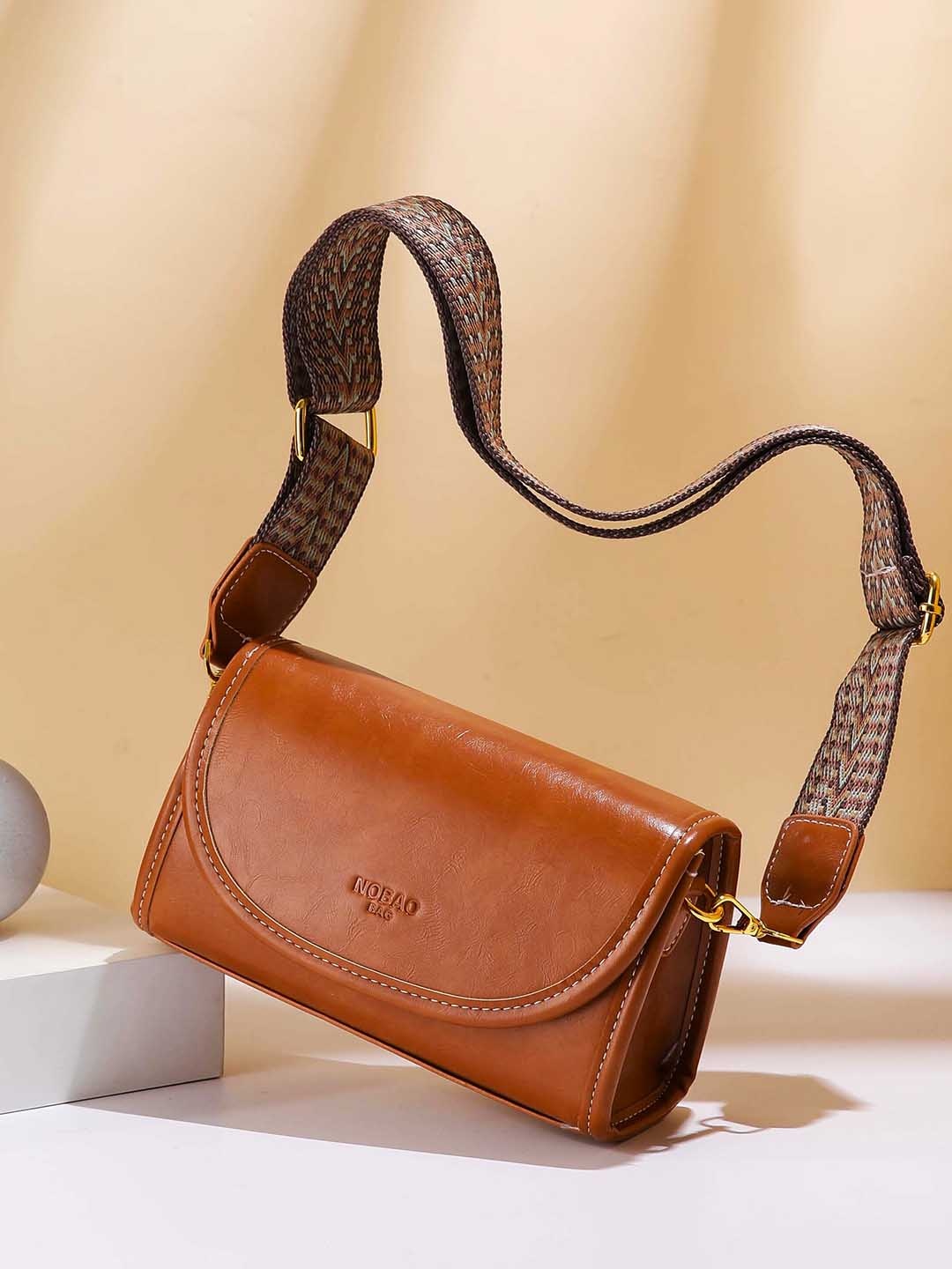 

Diva Dale PU Structured Sling Bag, Brown