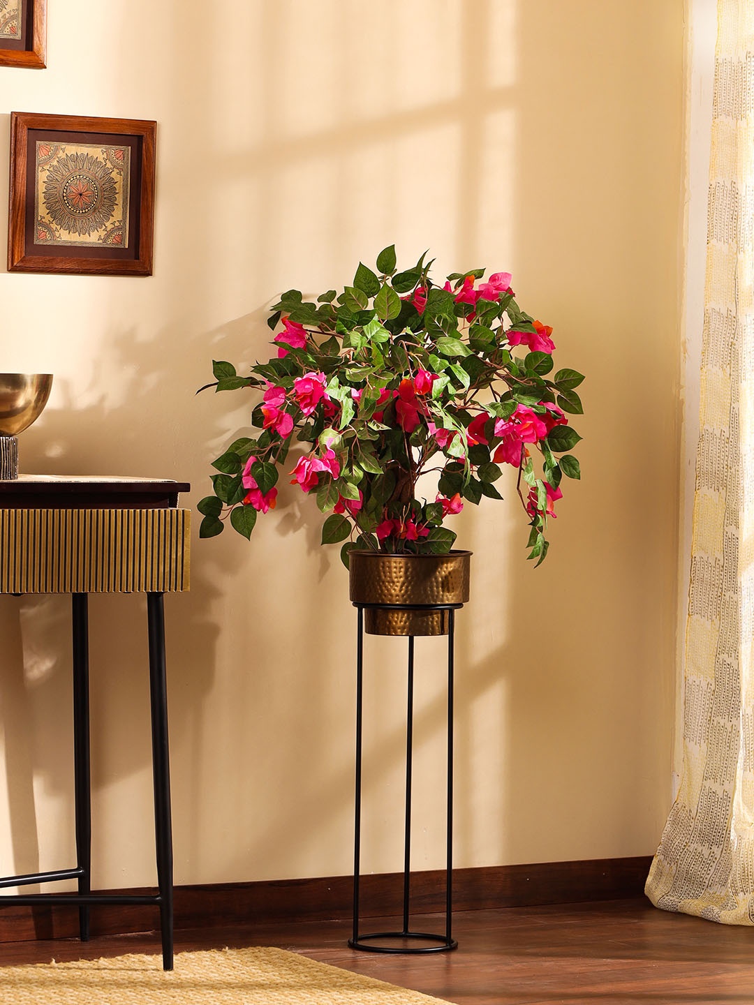 

Elemntl Pink Bougainvillea With Pot Artificial Plant