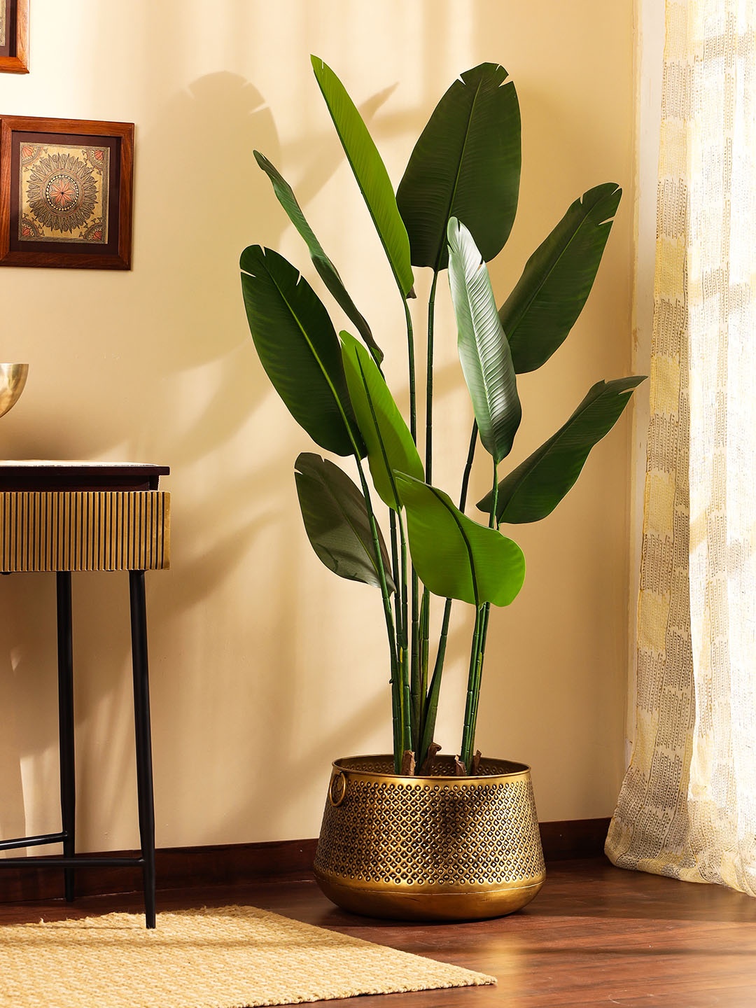 

Elemntl Green Banana Artificial Tree With Black Pot