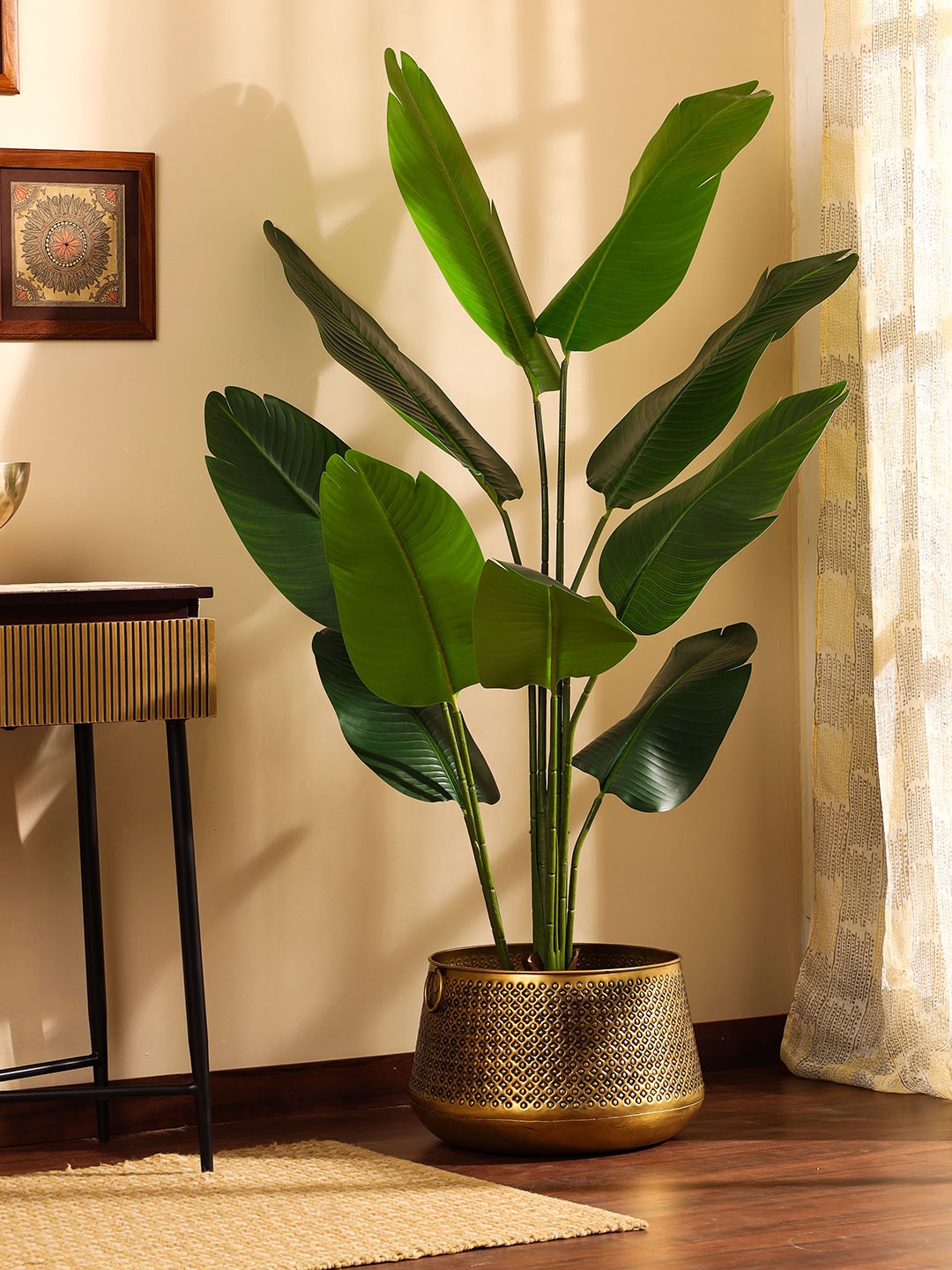 

Elemntl Green Artificial Banana Plant in Black Pot