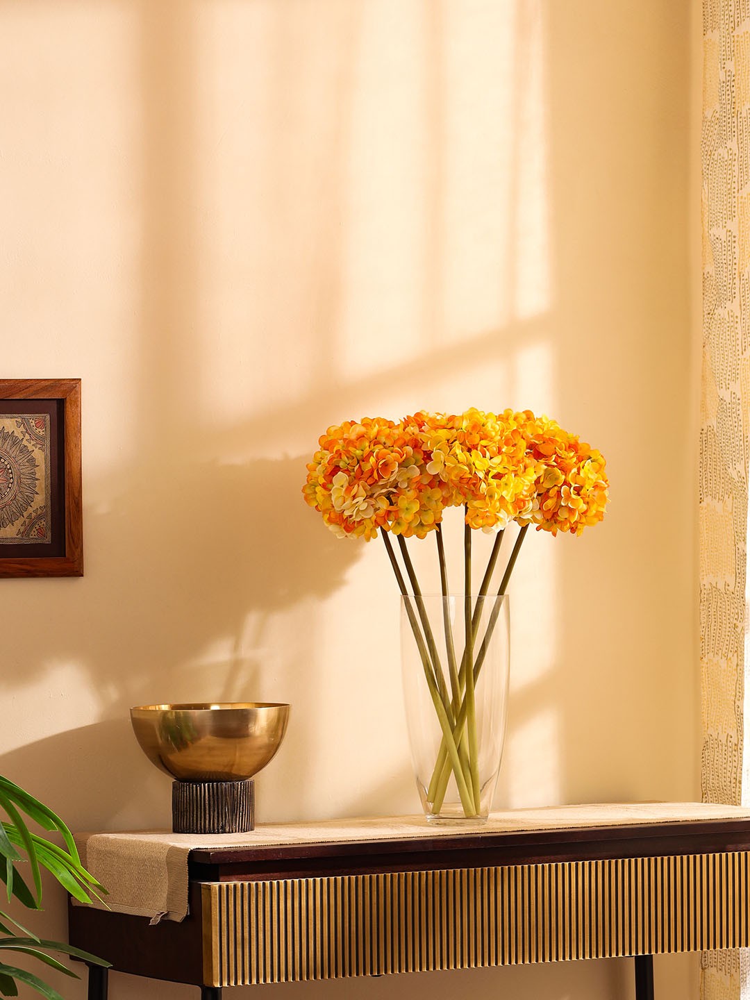 

Elemntl Yellow 3 Pieces Non-Hanging Hydrangea Artificial Flower