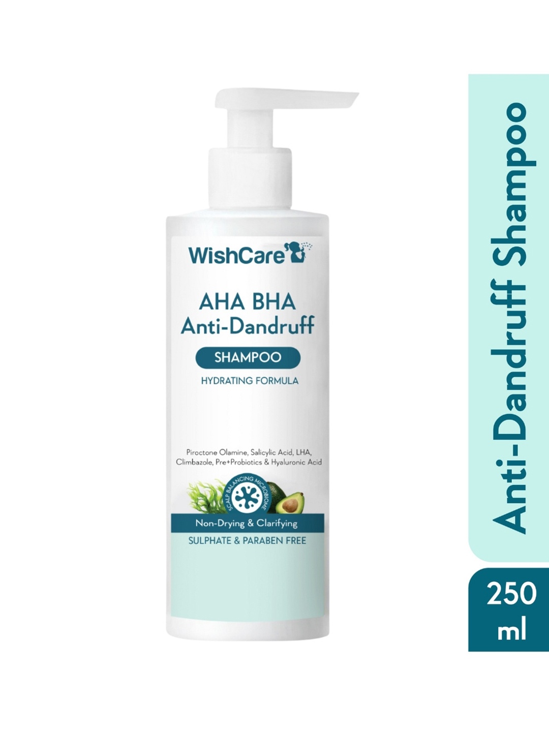 

WishCare AHA BHA Anti Dandruff Shampoo - 250 ml, White