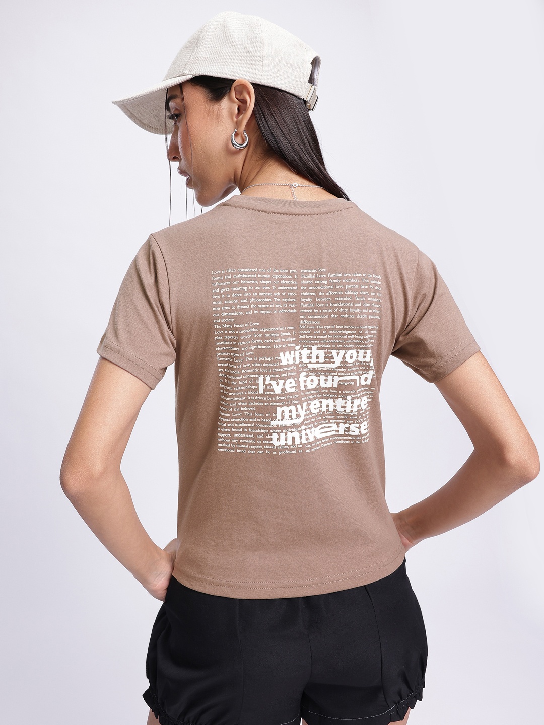 

glitchez Truth Bomb Typography T-shirt, Taupe