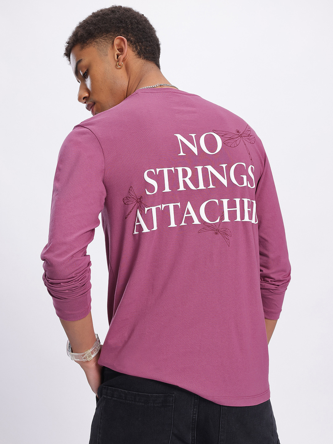 

glitchez Comfycore Printed T-shirt, Magenta