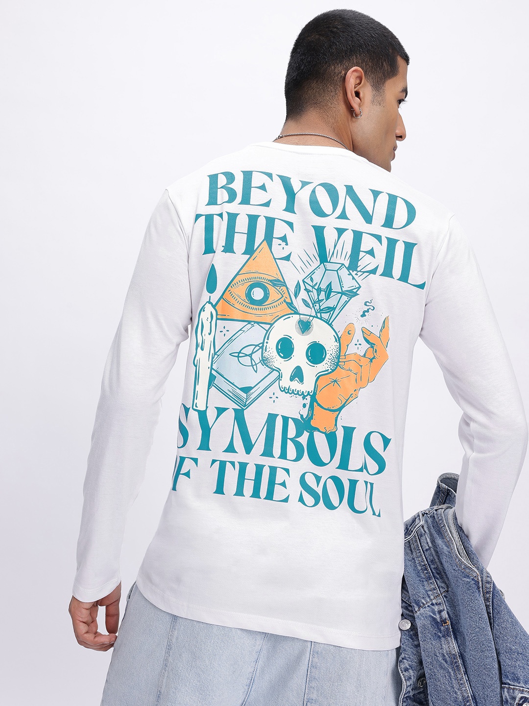 glitchez Grunge Find Printed T-shirt, White