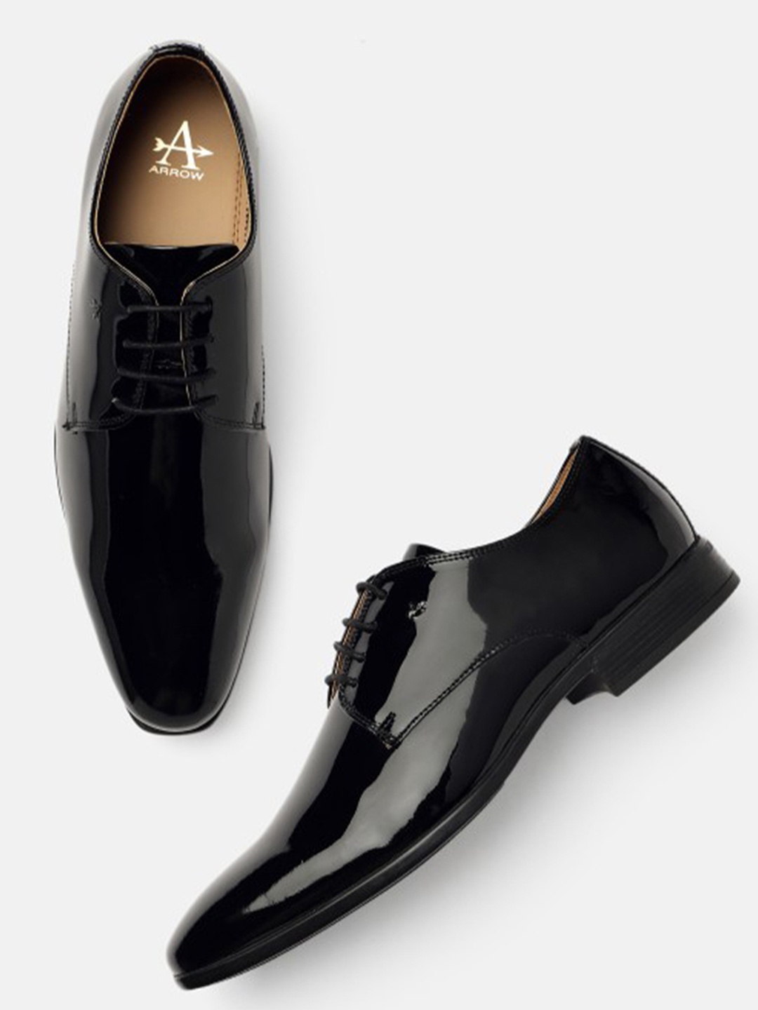 

Arrow Men Leather Formal Oxfords, Black