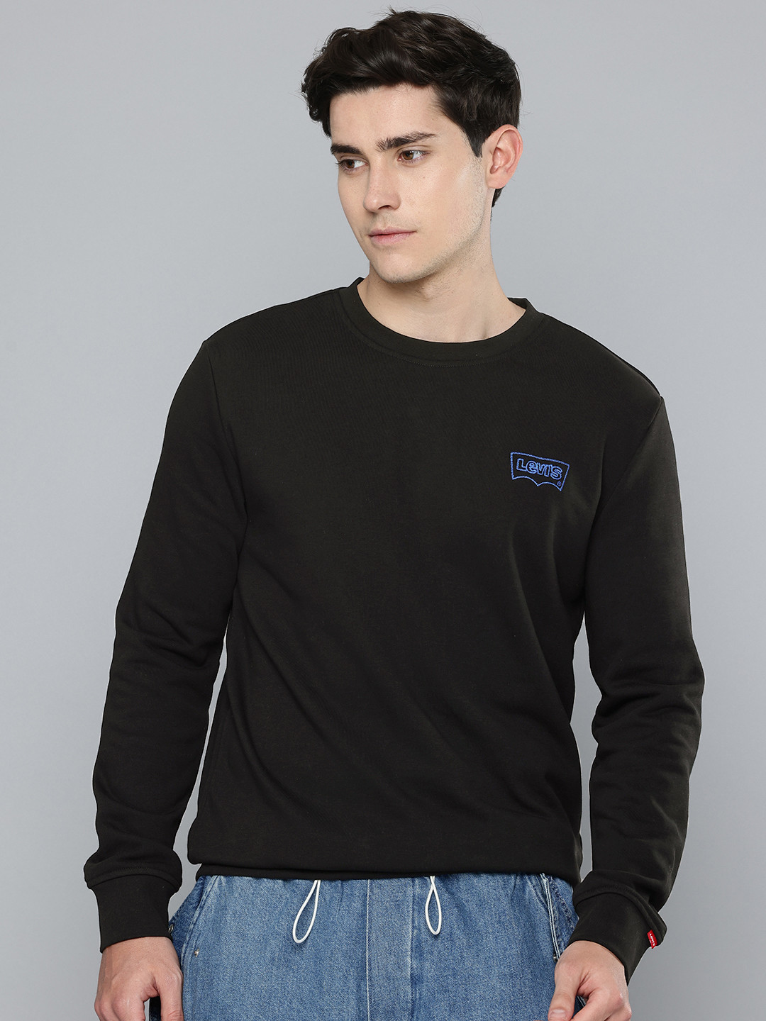 

Levis Relaxed Fit Crew Neck Sweatshirt, Black
