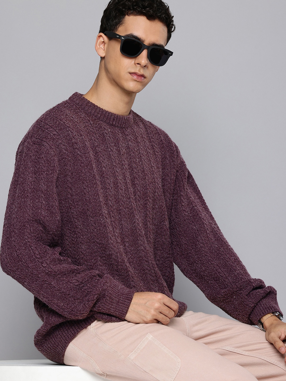 

Levis Cable Knit Pullover, Purple