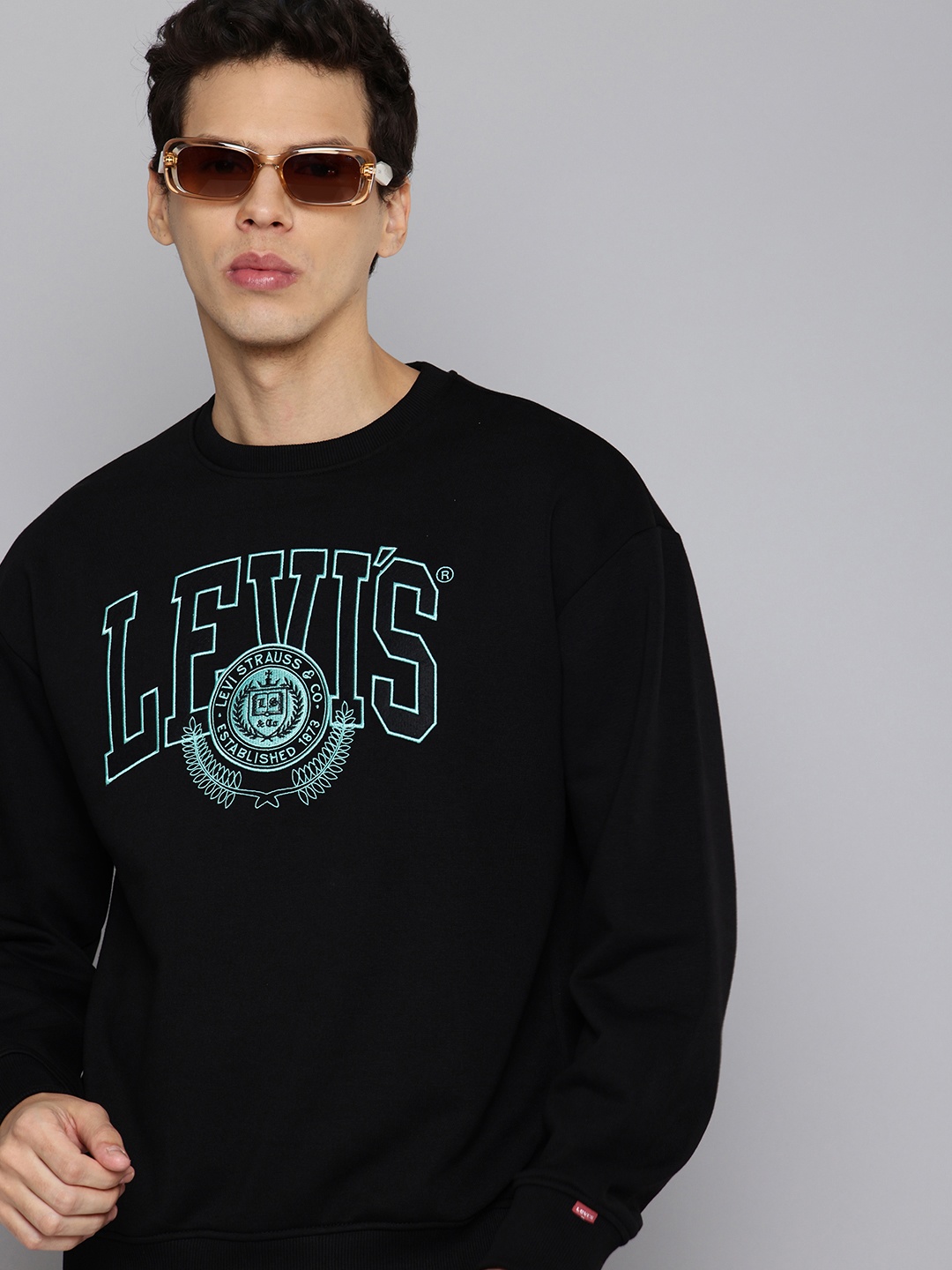 

Levis Brand Logo Embroidered Sweatshirt, Black